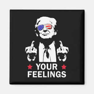 Funny President Donald Trump Middle Finger  Magnet