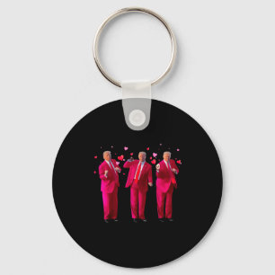 Funny President Trump Dancing Donald Trump Heart V Key Ring