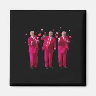 Funny President Trump Dancing Donald Trump Heart V Magnet