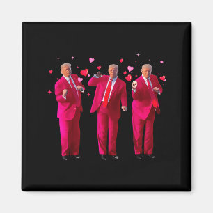 Funny President Trump Dancing Donald Trump Heart V Magnet