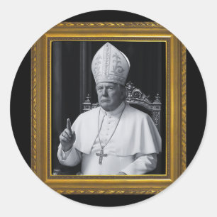 Funny President Trump Wants To Be The Next Pope Ch Classic Round Sticker