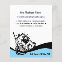 Funny Pressure Washing House Cleaning Flyer