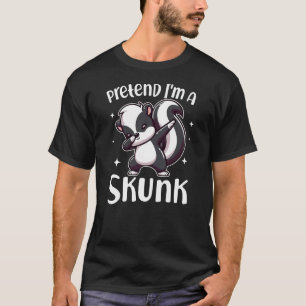 Funny Pretend I'm a Skunk Easy Animal Costume T-Shirt