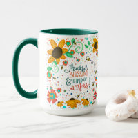 Funny Pretty Floral Thankful Blessed a Mess Quote