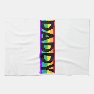 Funny Pride Daddy - Proud Gay Lesbian LGBT Gift Fa Tea Towel