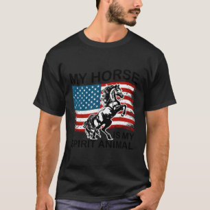 Funny Pride Usa Flag Derby Day Horse Race Racing T-Shirt