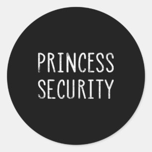 Funny Princess Security Costume For Halloween Pare Classic Round Sticker