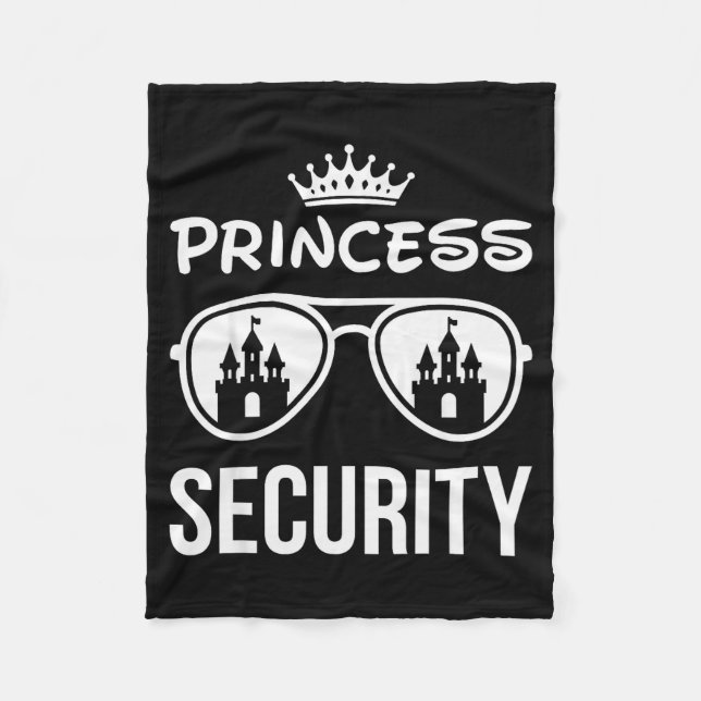 Funny Princess Security Design Castle Sungles Fami Fleece Blanket (Front)