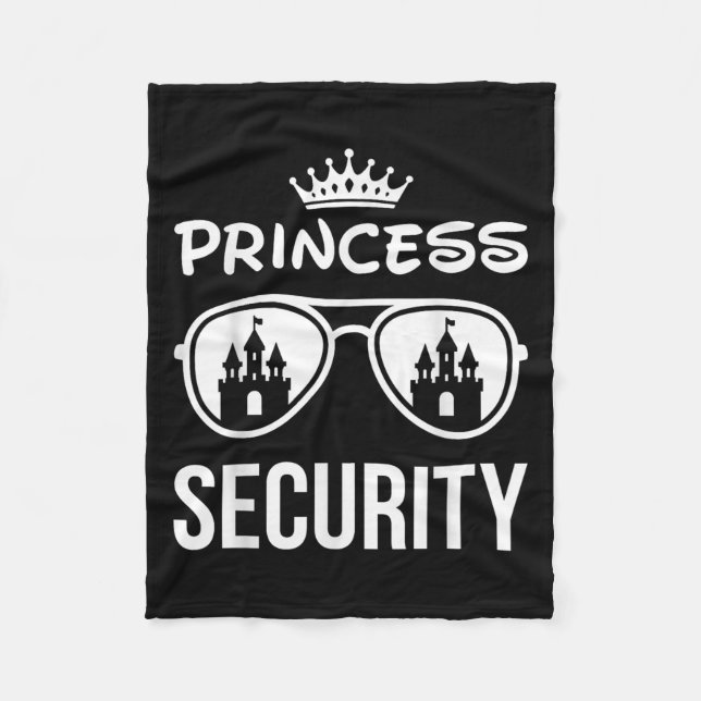 Funny Princess Security Design Castle Sungles Fami Fleece Blanket (Front)