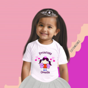Funny princess with balloons baby T-Shirt