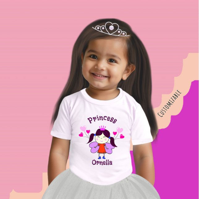 Funny princess with balloons baby T-Shirt (Creator Uploaded)