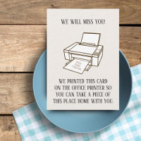 Funny Printable Going Away Card for Coworker or Bo