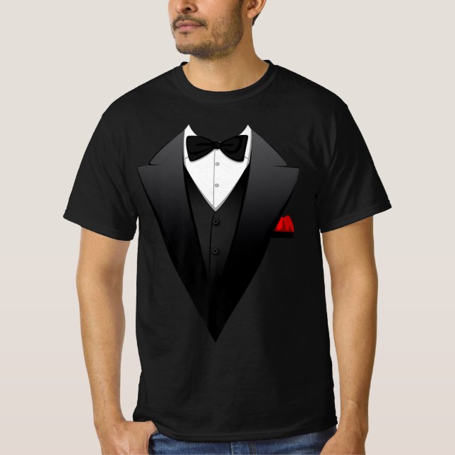Funny Printed Suit, Tuxedo, Business Costume For M T-Shirt (Front)