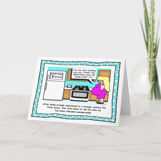 Funny Prison Cartoon Card (Front)