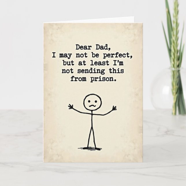 Funny Prison Dads Day Card (Front)