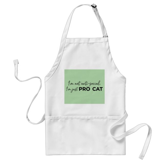 Funny Pro Cat Anti-Social Introvert  Standard Apron (Front)