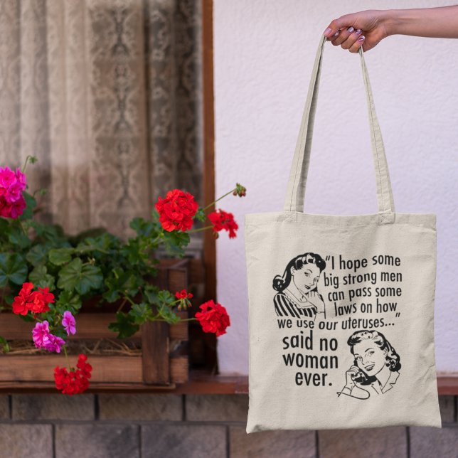 Funny Pro Choice Feminist Political Cartoon Custom Tote Bag (Creator Uploaded)
