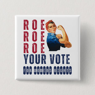 Funny Pro Choice Retro Feminist Political Cartoon  15 Cm Square Badge