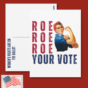 Funny Pro Choice Retro Feminist Political Cartoon Postcard