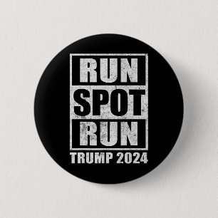 Funny Pro Trump 2024 Run Spot Run Trump Kamala Deb 6 Cm Round Badge