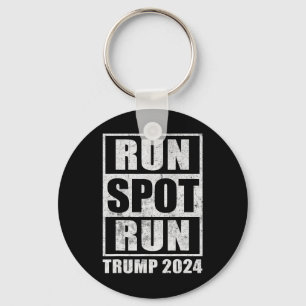 Funny Pro Trump 2024 Run Spot Run Trump Kamala Deb Key Ring