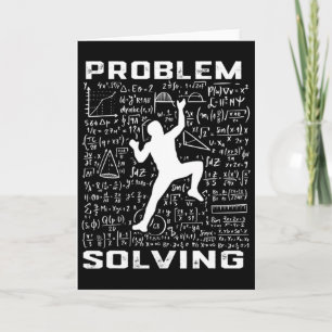 Funny Problem Solving Climber Rock Climbing Boulde Card
