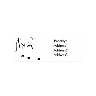 Funny proboscis monkey cartoon illustration rubber stamp