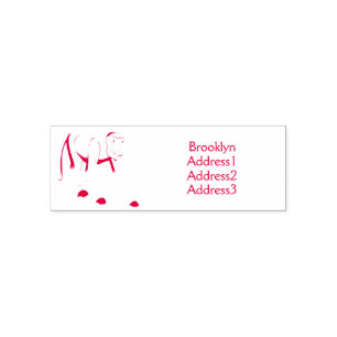 Funny proboscis monkey cartoon illustration self-inking stamp