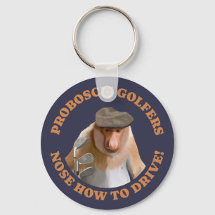 Funny Proboscis Monkey Golf Lovers  Key Ring