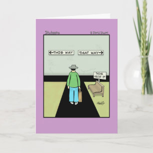 Funny Procrastination Cartoon Card