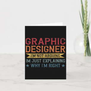 Funny Profession Quote Graphic Designer Card