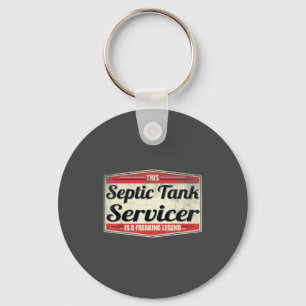Funny Profession Quote Vintage Septic Tank Service Key Ring