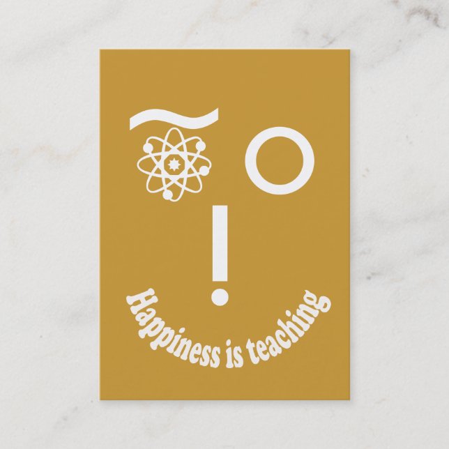 Funny Professional  Humour Teaching Education Business Card (Front)