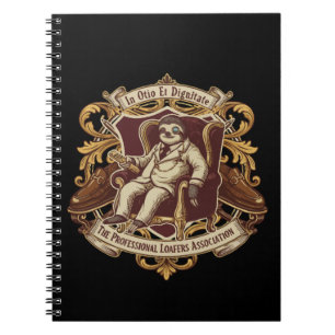 Funny Professional Loafer Sloth   In Otio Et Digni Notebook