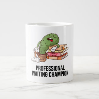 Funny Professional Waiting Champion Cute Cactus Co Large Coffee Mug