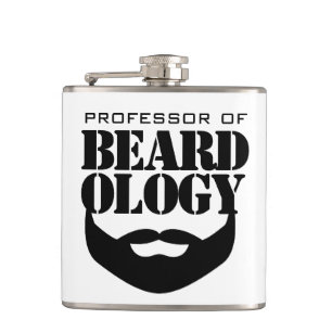 Funny Professor of Beardology Hip Flask