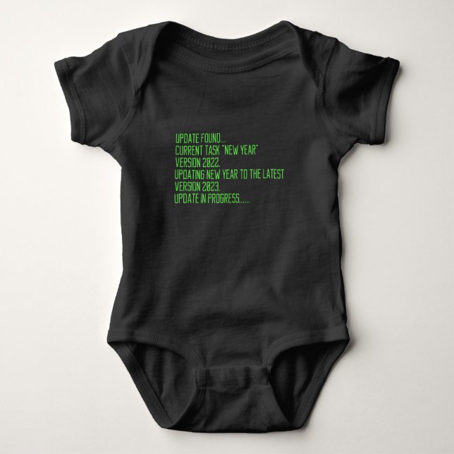 funny programing 2023 new year saying baby bodysuit (Front)