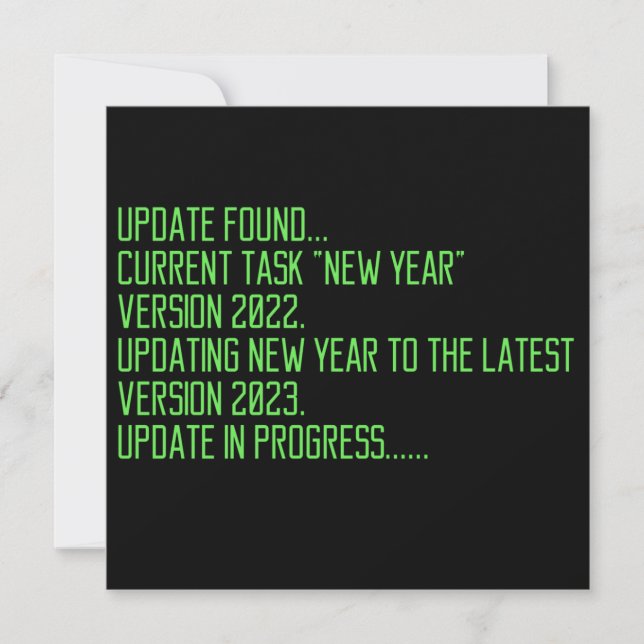 funny programing 2023 new year saying invitation (Front)