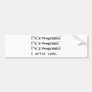 Funny Programmer Bumper Sticker