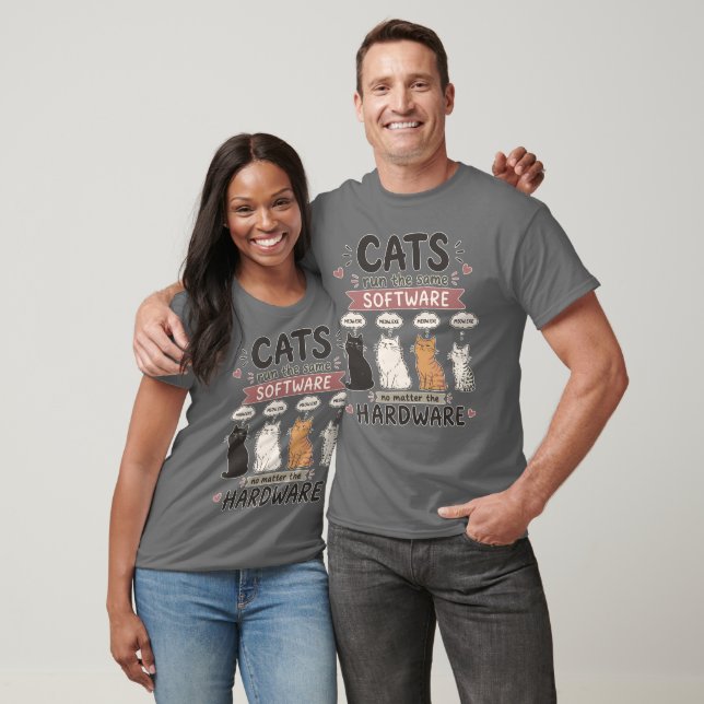 Funny Programmer Cat Lover Coding Humour Software T-Shirt (Unisex)