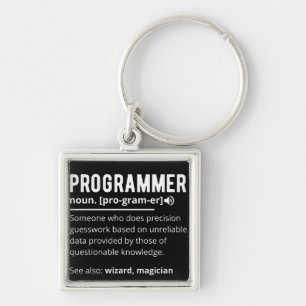 Funny Programmer Code Developer Meaning Definition Key Ring