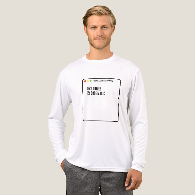 Funny Programmer Code Magic - Custom Name Tri-Blend Shirt (Front Full)
