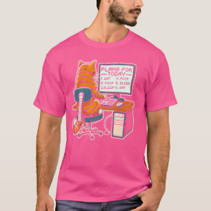 Funny Programmer Coder Computer Programming Cat Lo T-Shirt