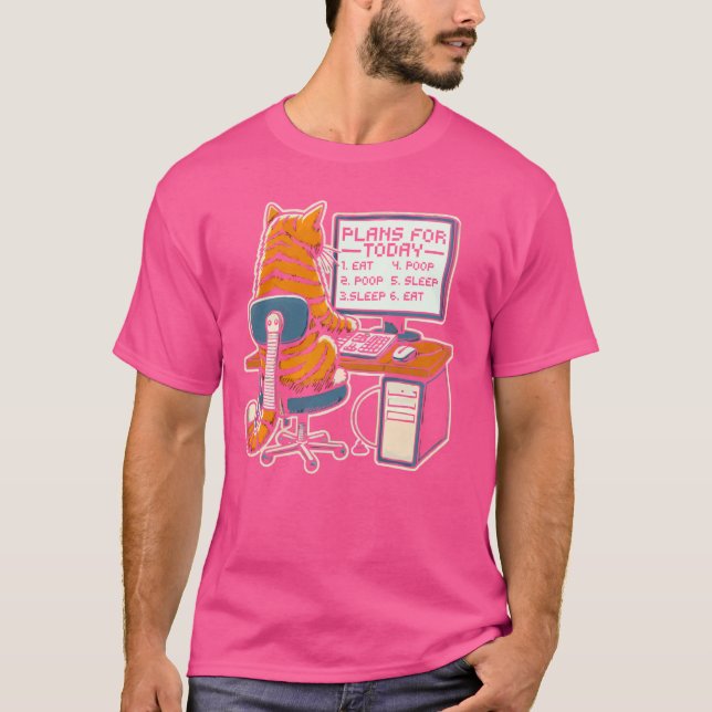 Funny Programmer Coder Computer Programming Cat Lo T-Shirt (Front)