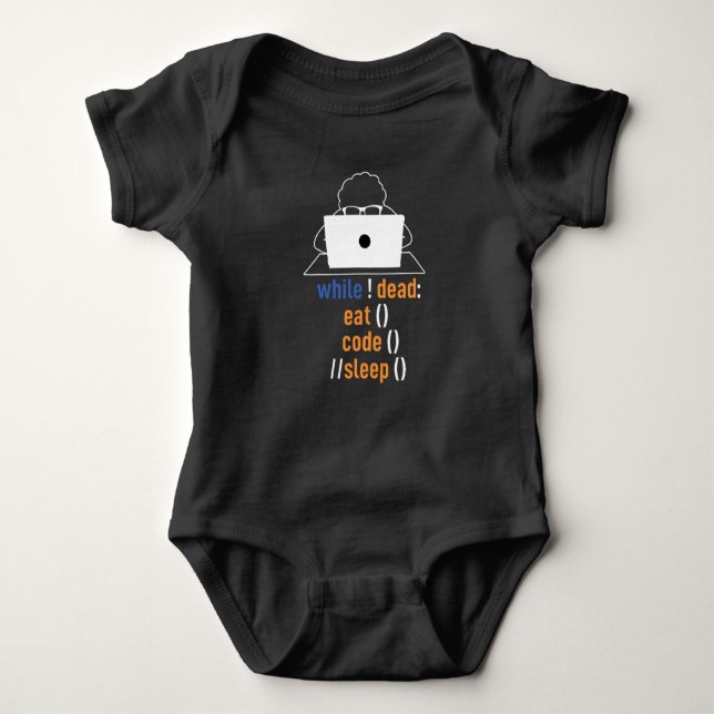 Funny Programmer Coder Computer Science Baby Bodysuit (Front)