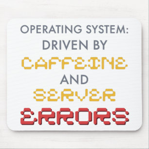 Funny Programmer Coffee and Server Errors Mouse Pad