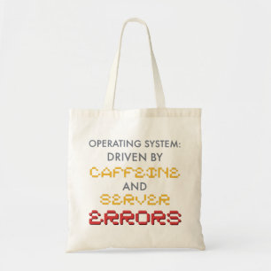 Funny Programmer Coffee and Server Errors Tote Bag