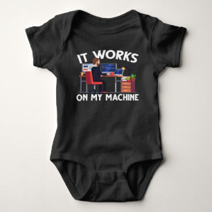 Funny Programmer Computer Science Coder Machine Baby Bodysuit