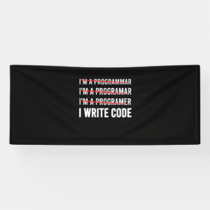 Funny Programmer I Wite Code Banner