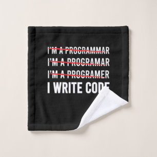 Funny Programmer I Wite Code Wash Cloth